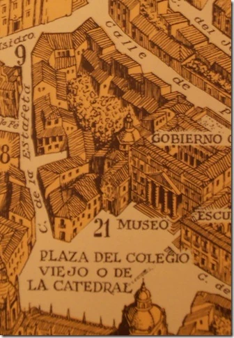 Salamanca, detalle de plano de 1858. Propiedades de Teresa Zúñiga