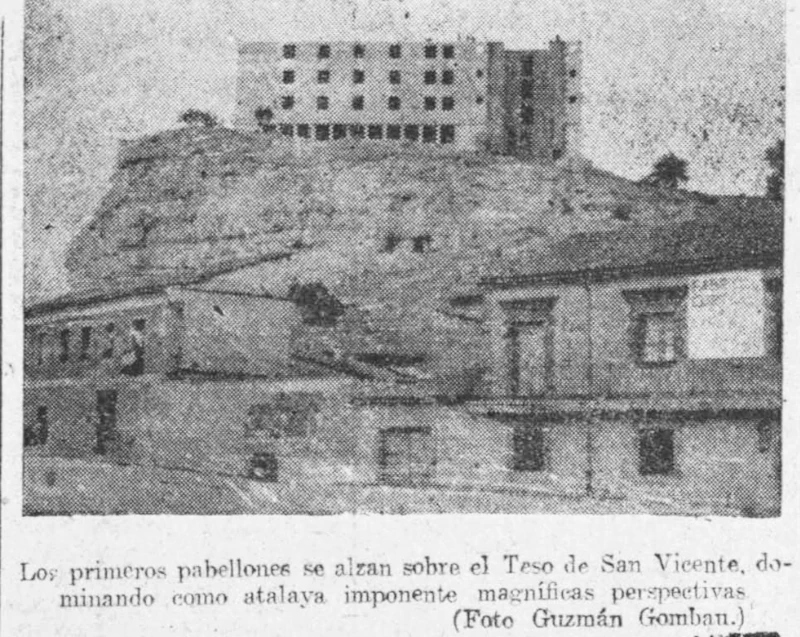 Edificio levantado en el cerro de san Vicente