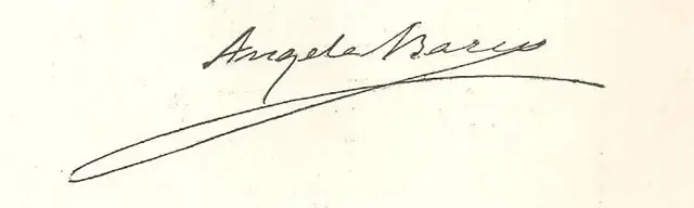 Firma de Ángela Barco