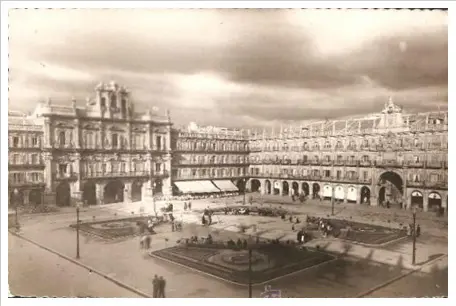 Antiguos jardines en la Plaza Mayor de Salamanca