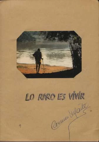 Portada cuaderno de la escritora Carmen Martín Gaite Lo raro es vivir